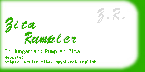 zita rumpler business card